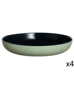 Luminarc 4 Assiettes 21cm Vicky Vert Sauge
