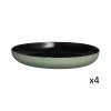 Luminarc 4 Assiettes 25cm Vicky Vert Sauge -Chef&Sommelier-boutique 4 assiettes 25cm vicky vert sauge