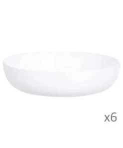 Luminarc 6 Assiettes à Couscous 21cm Blanches