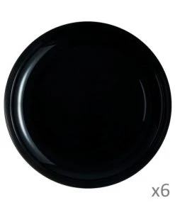 Luminarc 6 Assiettes à Couscous 25cm Noires -Chef&Sommelier-boutique 6 assiettes a couscous 25cm noires 1