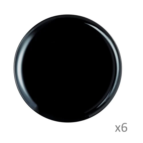 Luminarc 6 Assiettes à Pizza Noires 3 Luminarc 6 Assiettes à Pizza Noires