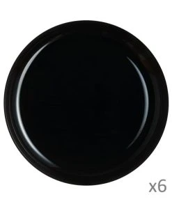 Luminarc 6 Assiettes Creuses à Mezzé 29cm Noires