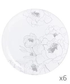Luminarc 6 Assiettes Plates Leontine 26cm