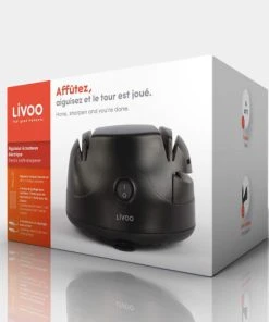 LIVOO Aiguiseur à Couteaux électrique En Plastique Noir -Chef&Sommelier-boutique aiguiseur a couteaux electrique en plastique noir 3