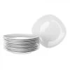 Wadiga Assiette à Dessert Carrée En Porcelaine Blanche - Lot De 12 -Chef&Sommelier-boutique assiette a dessert carree en porcelaine blanche lot de 12