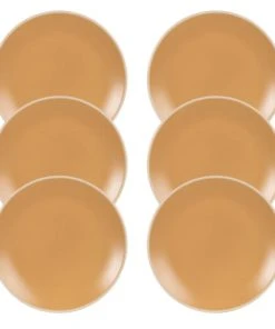 Maisons Du Monde Assiette à Dessert En Faïence Jaune - Lot De 6