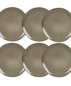 Maisons Du Monde Assiette à Dessert En Grès Vert - Lot De 6