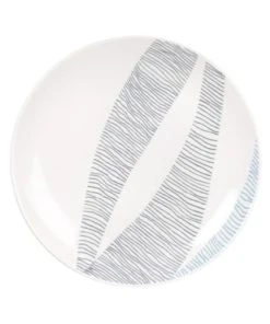 Maisons Du Monde Assiette à Dessert En Porcelaine Blanche Et Bleue à Motifs - Lot De 6