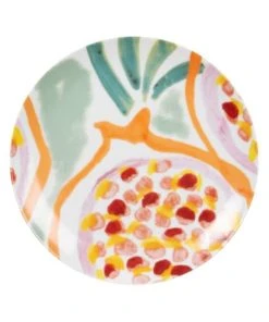 Maisons Du Monde Assiette à Dessert En Porcelaine Motifs Grenades Multicolores - Lot De 6