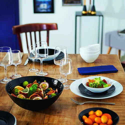 Luminarc Assiette à Dessert Noire D19cm 4 Luminarc Assiette à Dessert Noire D19cm – Image 2