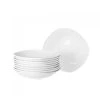 Wadiga Assiette à Soupe Carrée En Porcelaine Blanche - Lot De 12 -Chef&Sommelier-boutique assiette a soupe carree en porcelaine blanche lot de 12