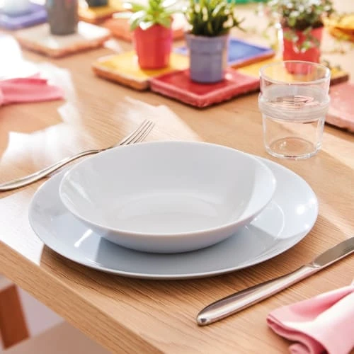 Luminarc Assiette à Soupe En Opale Gris D20cm 4 Luminarc Assiette à Soupe En Opale Gris D20cm – Image 2