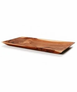 Bazar Bizar Assiette à Sushi En Bois De Teck Grande Rectangulaire -Chef&Sommelier-boutique assiette a sushi en bois de teck grande rectangulaire 2