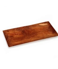 Bazar Bizar Assiette à Sushi En Bois De Teck Moyenne Rectangulaire