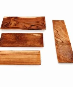 Bazar Bizar Assiette à Sushi En Bois De Teck Moyenne Rectangulaire -Chef&Sommelier-boutique assiette a sushi en bois de teck moyenne rectangulaire 3