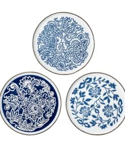 Bloomingville Assiette Bleu Grès X3 L79cm