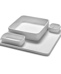 Serax Assiette Carrée En Porcelaine Blanche 24x24cm -Chef&Sommelier-boutique assiette carree en porcelaine blanche 24x24cm 3