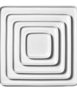 Serax Assiette Carrée En Porcelaine Blanche 24x24cm -Chef&Sommelier-boutique assiette carree en porcelaine blanche 24x24cm 4