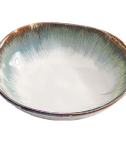 Kare Design Assiette Creuse En Céramique Blanche Et Bleue D20 - Lot De 4 -Chef&Sommelier-boutique assiette creuse en ceramique blanche et bleue d20 lot de 4 2