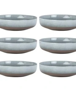 Maisons Du Monde Assiette Creuse En Faïence Grise - Lot De 6