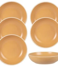 Maisons Du Monde Assiette Creuse En Faïence Jaune - Lot De 6