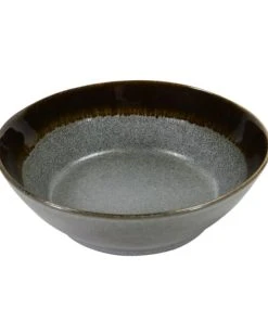 Sibo Homeconcept Assiette Creuse En Grès Artisanal Gris 19 Cm - Lot De 4