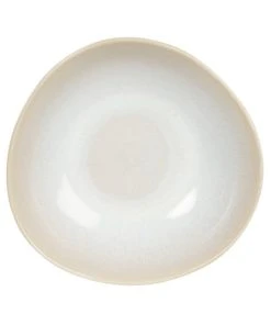 Maisons Du Monde Assiette Creuse En Grès Beige Et Bleu