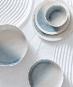 Maisons Du Monde Assiette Creuse En Grès Blanc Et Bleu -Chef&Sommelier-boutique assiette creuse en gres blanc et bleu 1000 10 22 231754 3