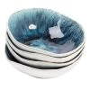 Kare Design Assiette Creuse En Grès Bleu Et Blanc D17 - Lot De 4 -Chef&Sommelier-boutique assiette creuse en gres bleu et blanc d17 lot de 4
