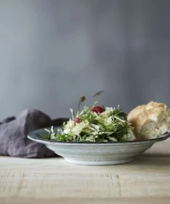 House Doctor Assiette Creuse En Grès Gris Bleu -Chef&Sommelier-boutique assiette creuse en gres gris bleu 2