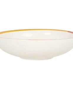 Maisons Du Monde Assiette Creuse En Grès Jaune, Rouge, Et Beige