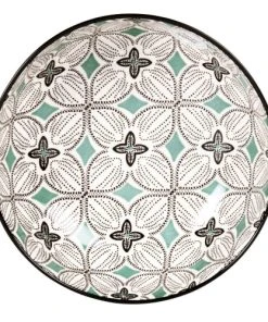 Maisons Du Monde Assiette Creuse En Grès Motifs Graphiques Bleu Gris, Verts Et Blancs - Lot De 2 -Chef&Sommelier-boutique assiette creuse en gres motifs graphiques bleu gris verts et blancs 1000 7 2 211521 2