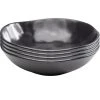 Kare Design Assiette Creuse En Grès Noir D20 - Lot De 4 -Chef&Sommelier-boutique assiette creuse en gres noir d20 lot de 4
