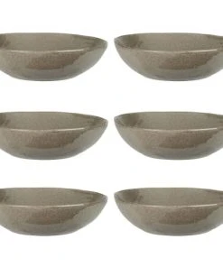 Maisons Du Monde Assiette Creuse En Grès Vert - Lot De 6