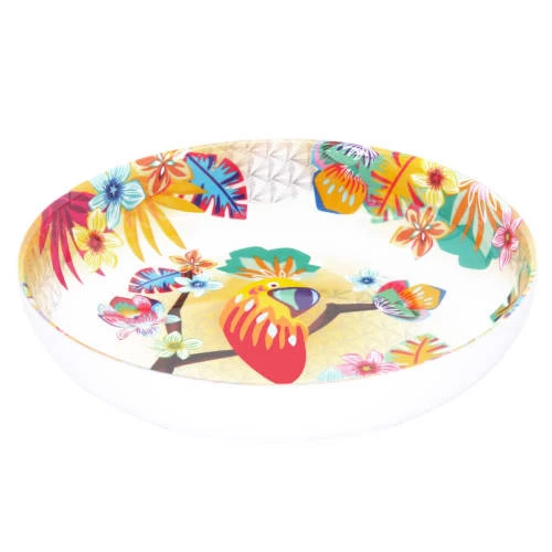 Les Jardins De La Comtesse Assiette Creuse En Mélamine 20 Cm Motif Perroquet Sur Dégradé Orange 3 Les Jardins De La Comtesse Assiette Creuse En Mélamine 20 Cm Motif Perroquet Sur Dégradé Orange