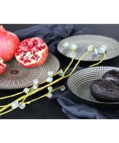 Kare Design Assiette Creuse En Porcelaine Noire Et Blanche D20 - Lot De 4 -Chef&Sommelier-boutique assiette creuse en porcelaine noire et blanche d20 lot de 4 1