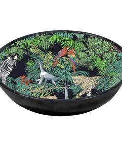 Les Jardins De La Comtesse Assiette Creuse Mélamine Contour Bambou 23 Cm Avec Des Motifs Jungle