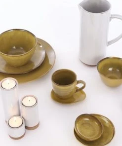 Mica Decorations Assiette De Diner En Céramique Ocre D26,5 -Chef&Sommelier-boutique assiette de diner en ceramique ocre d26 5 2