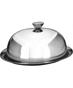 Wadiga Assiette De Présentation Avec Cloche En Inox