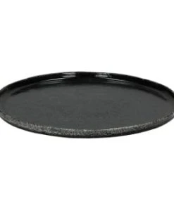 Pomax Assiette De Présentation En Grès Noir