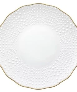Medard De Noblat Assiette De Présentation En Porcelaine Blanc/Or