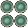 Maisons Du Monde Assiette Dessert En Grès à Relief Vert Et Contour Marron - Lot De 4 -Chef&Sommelier-boutique assiette dessert en gres a relief vert et contour marron 1000 10 32 228320 3
