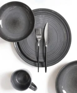 Medard De Noblat Assiette Dessert En Grès Granit -Chef&Sommelier-boutique assiette dessert en gres granit 1