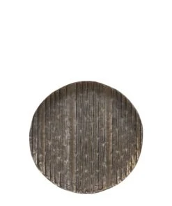 Mica Decorations Assiette En Aluminium Doré Foncé D27