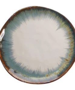 Kare Design Assiette En Céramique Blanche Et Bleue D26 - Lot De 4 -Chef&Sommelier-boutique assiette en ceramique blanche et bleue d26 lot de 4 3