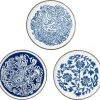 Bloomingville Assiette En Céramique Bleue D15cm - Lot De 3