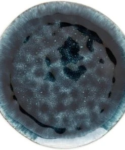 Kare Design Assiette En Grès Bleu D21 - Lot De 4 -Chef&Sommelier-boutique assiette en gres bleu d21 lot de 4 3