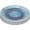 Kare Design Assiette En Grès Bleu Et Blanc D21 - Lot De 4 -Chef&Sommelier-boutique assiette en gres bleu et blanc d21 lot de 4