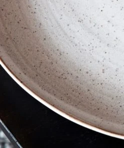 House Doctor Assiette En Grès Gris-blanc -Chef&Sommelier-boutique assiette en gres gris blanc 2