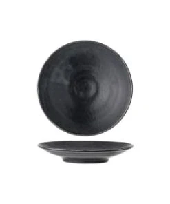 Bloomingville Assiette En Porcelaine Noire 16 Cm